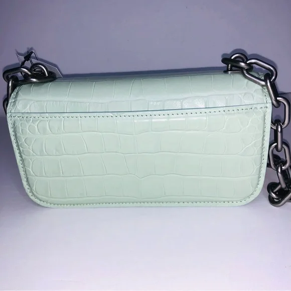 BALENCIAGA CALFSKIN CROCODILE EMBOSSED GOSSIP XS CHAIN BAG - Picture 8 of 15